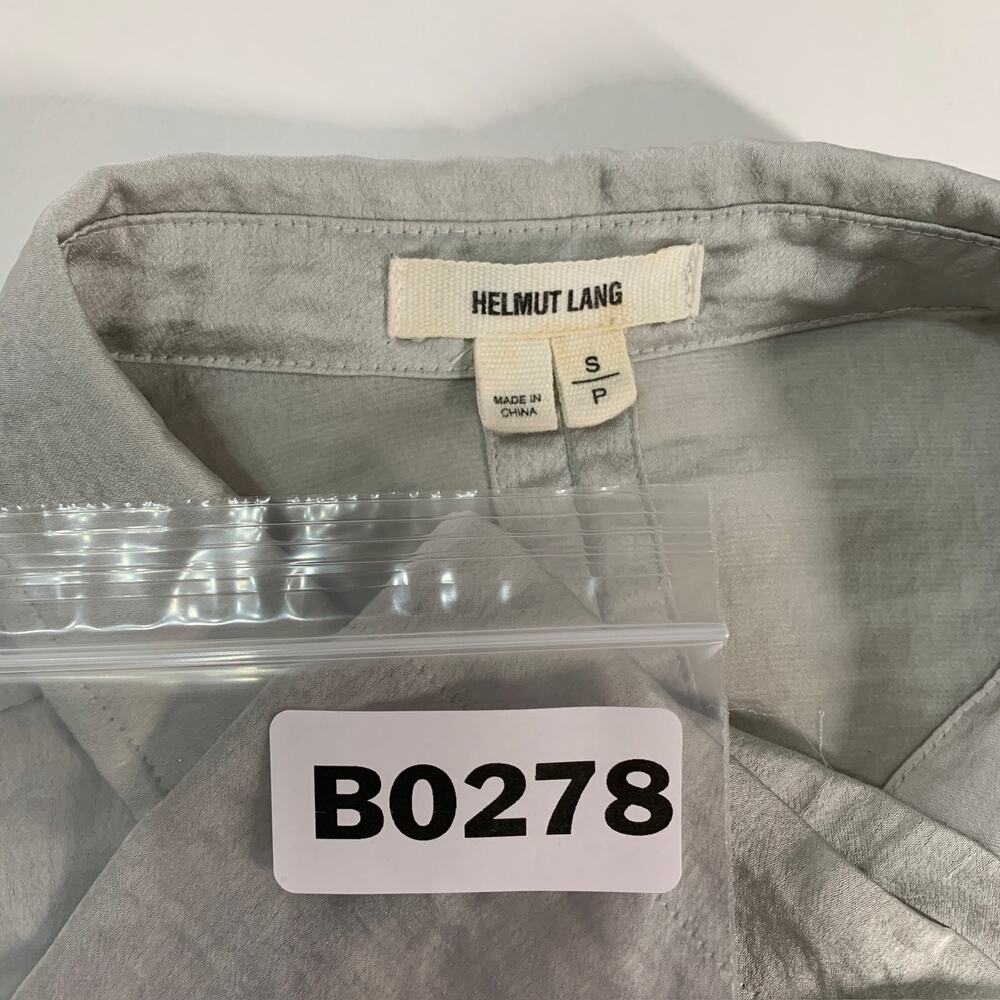 Helmut Lang S Gray Split Back Button Front Long S… - image 3